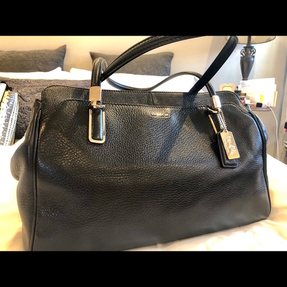 Coach Handbags - Coach Madison Kimberly Black Leather Hand Bag